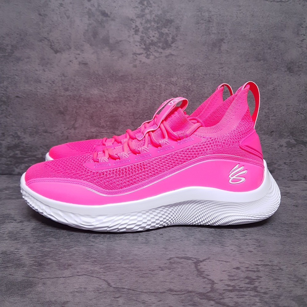 UNDER ARMOUR Curry 8 NM Team Pink Basketball‎ Shoes Mens 11 White 3024785-606